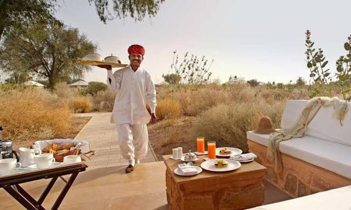 Golden Sandstone Hotel Desert Safari Camp Jaisalmer Esterno foto
